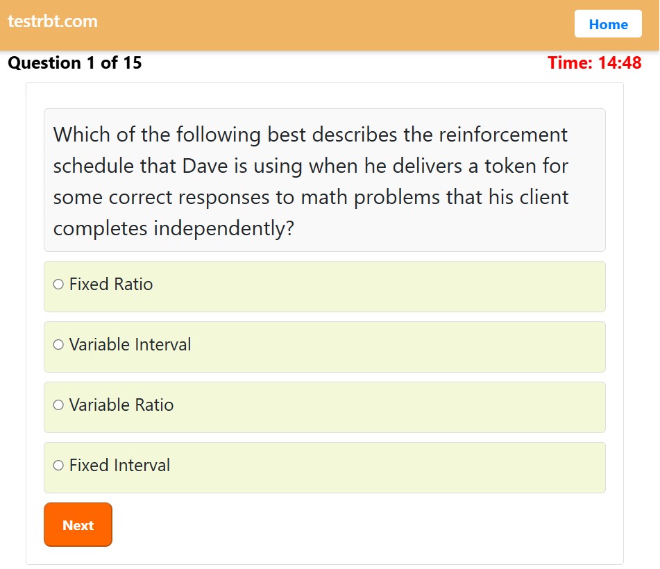 Free RBT practice exam 75 questions timed mock test